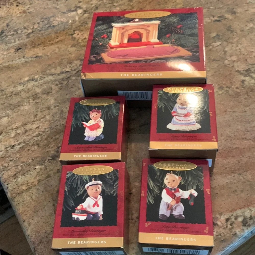 Vtg NIB 1993 Hallmark “The Bearingers of Victoria Circle” Ornaments (Set of 5) - Picture 1 of 9